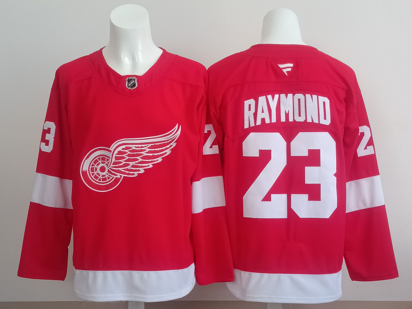 Men 2025 Detroit Red Wings 23 Raymond Red NHL Jersey style 01